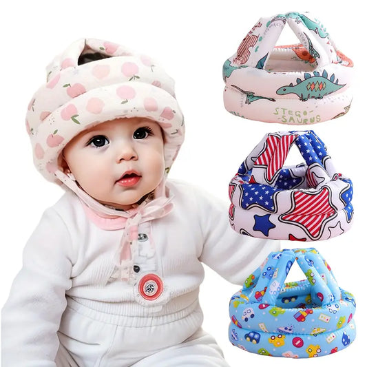 Child safety helmet set, baby toddler head protector kit with adjustable cap